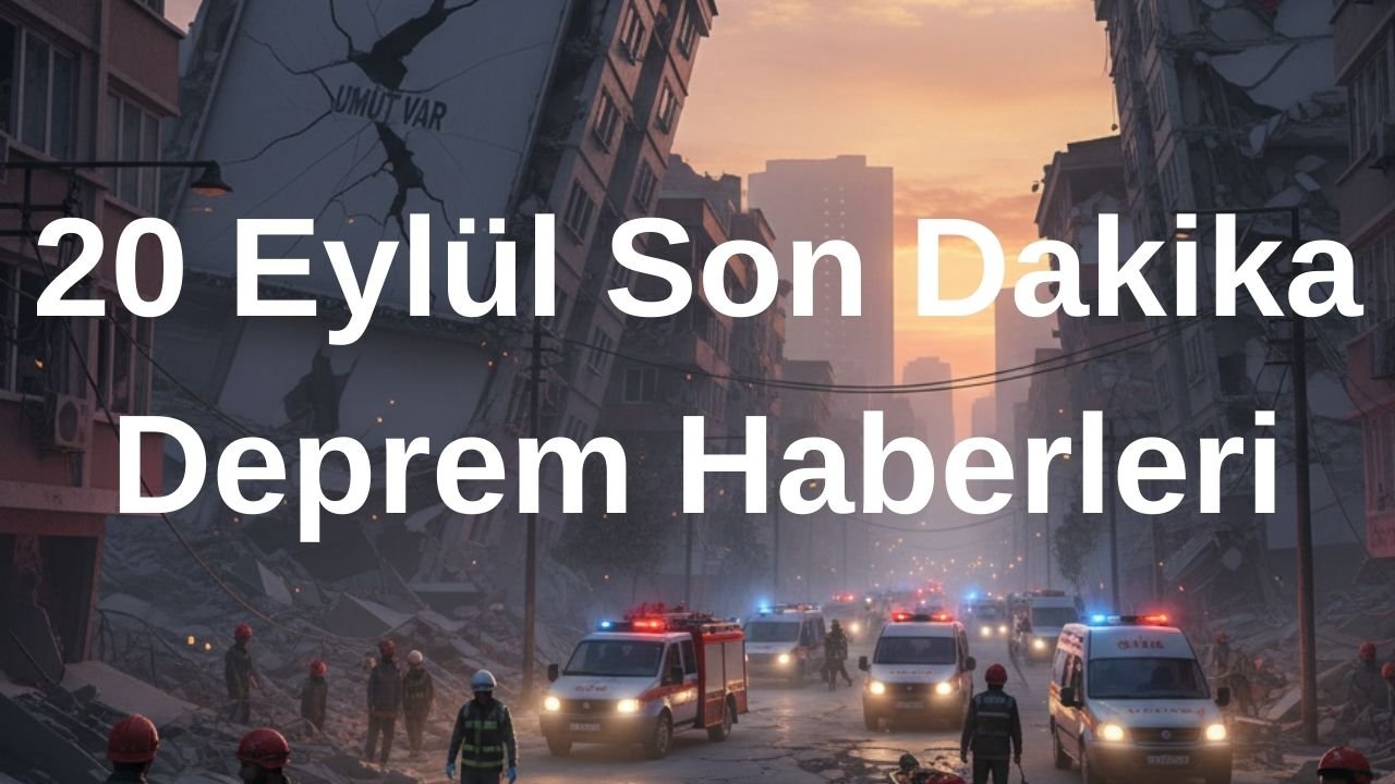 20 Eylül Son Dakika Deprem Haberleri