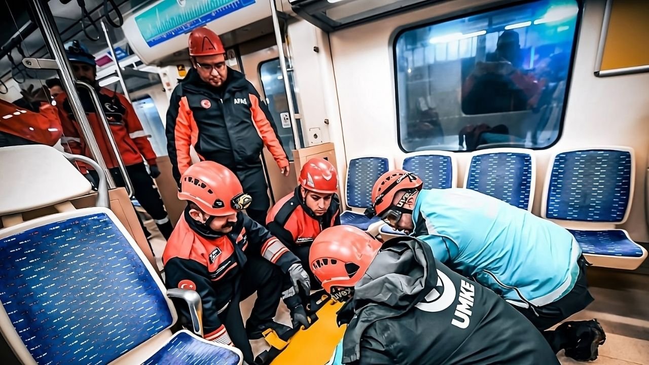 Menemen İZBAN’da Deprem Tatbikatı