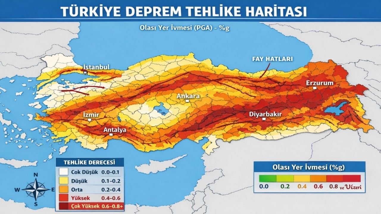  Deprem Riski En Az olan İller 
