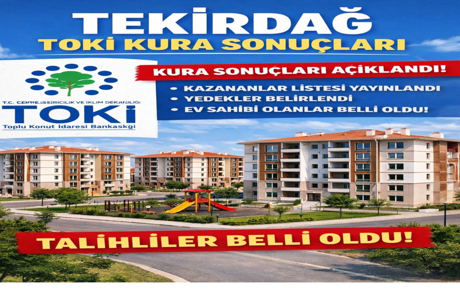 Tekirdağ TOKİ Kura Sonuçları 
