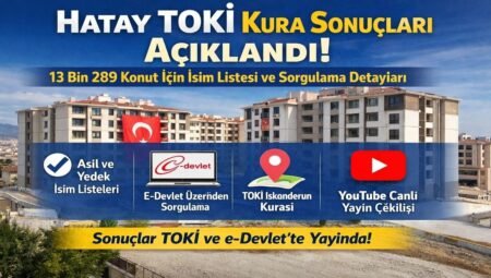 Hatay TOKİ Kura Sonuçları Açıklandı mı? 13 Bin 289 Konut için İsim Listesi ve Sorgulama Ekranı
