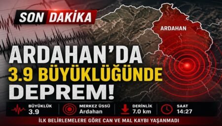 Ardahan’da 3.9 Büyüklüğünde Deprem Meydana Geldi