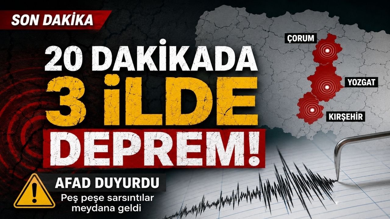 20 Dakikada 3 İlde Deprem