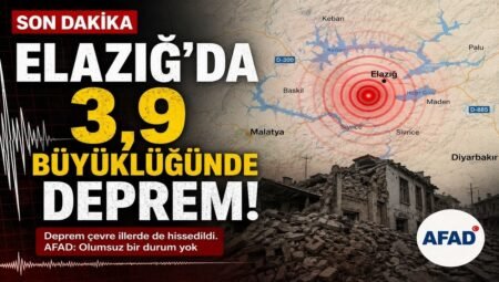 Elazığ’da 3.9 Büyüklüğünde Deprem Korkuttu