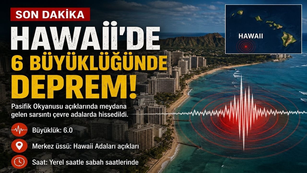 Hawaii'de 6 Büyüklüğünde Deprem