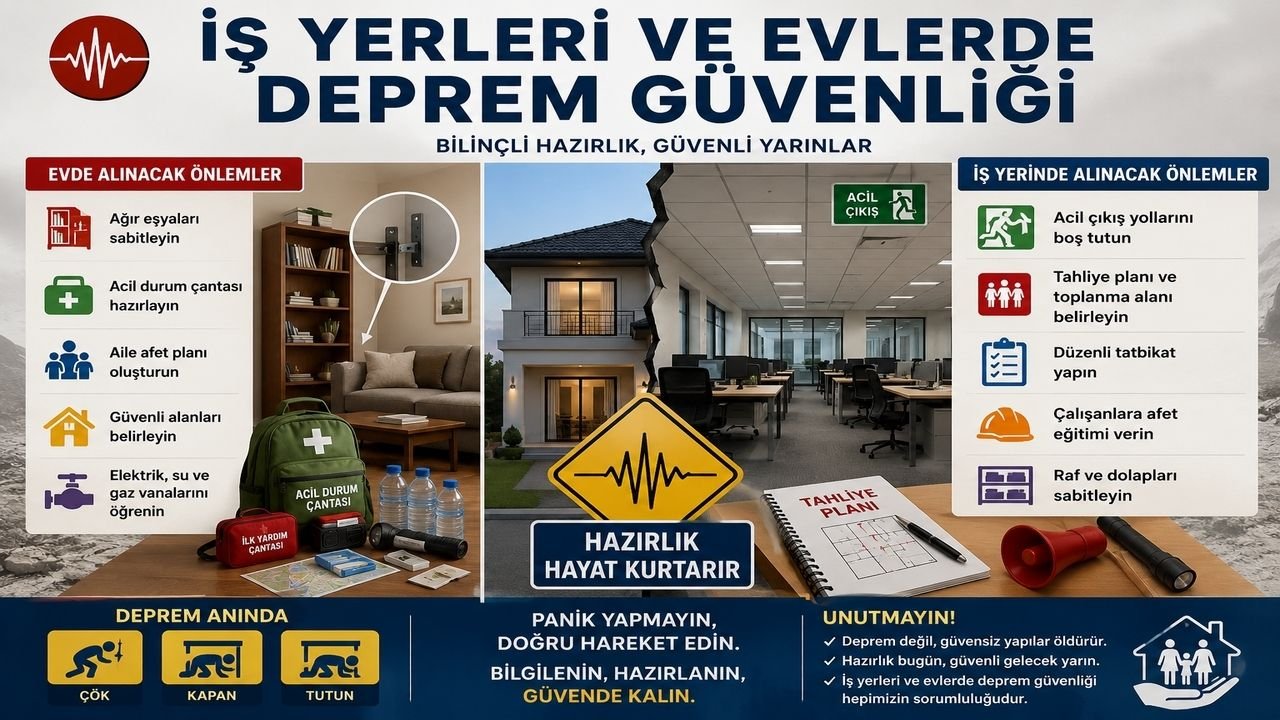 İş Yerleri ve Evlerde Deprem Güvenliği