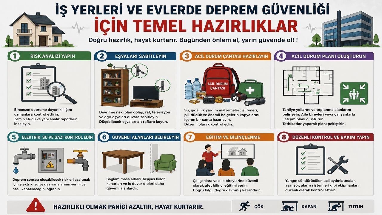İş Yerleri ve Evlerde Deprem Güvenliği