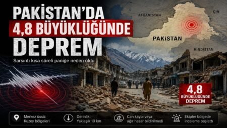 Pakistan’da 4,8 Büyüklüğünde Deprem Korkuttu