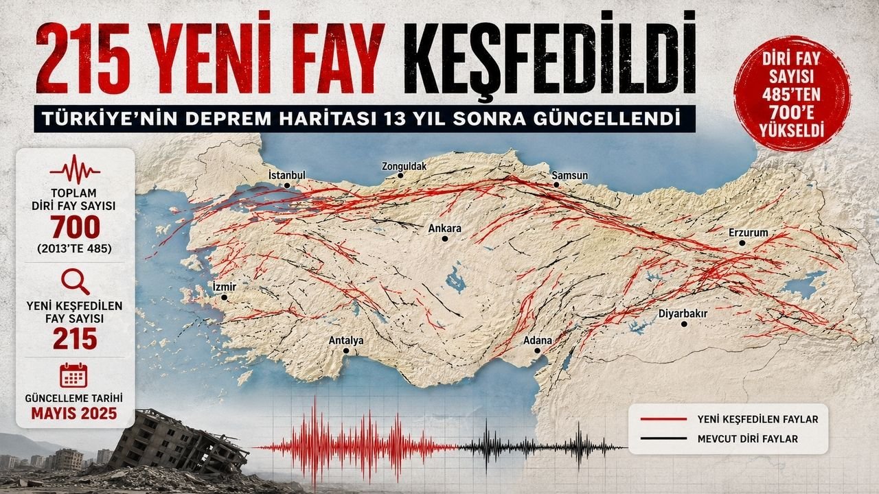 215 Yeni Fay Keşfedildi