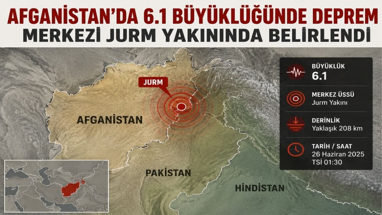 Afganistan'da 6.1 Büyüklüğünde Deprem