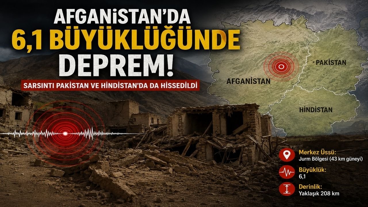 Afganistan'da 6.1 Büyüklüğünde Deprem
