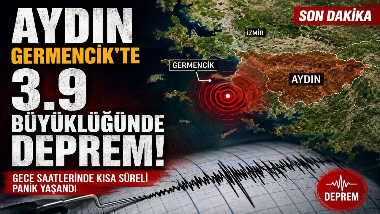 Aydın Germencik'te 3.9 Büyüklüğünde Deprem