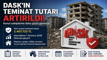 DASK’ın Teminat Tutarı Artırıldı: Konut Sahiplerine Daha Güçlü Güvence