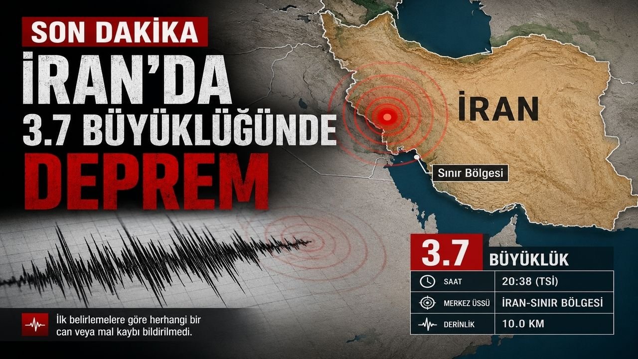 İran'da 3.7 Büyüklüğünde Deprem