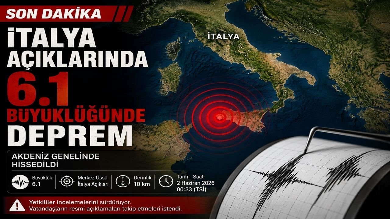 İtalya Açıklarında 6.1 Büyüklüğünde Deprem