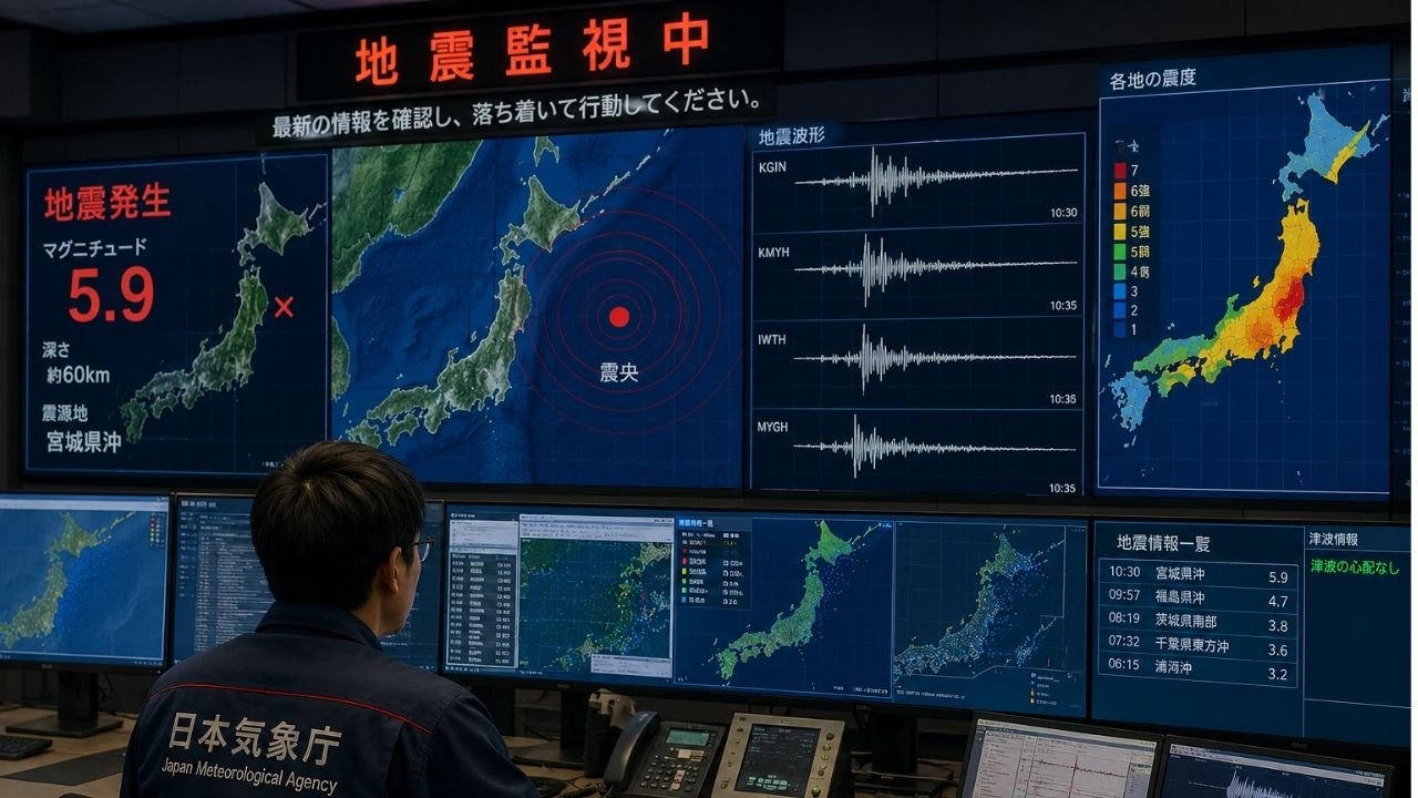Japonya'da 5.9 Büyüklüğünde Deprem