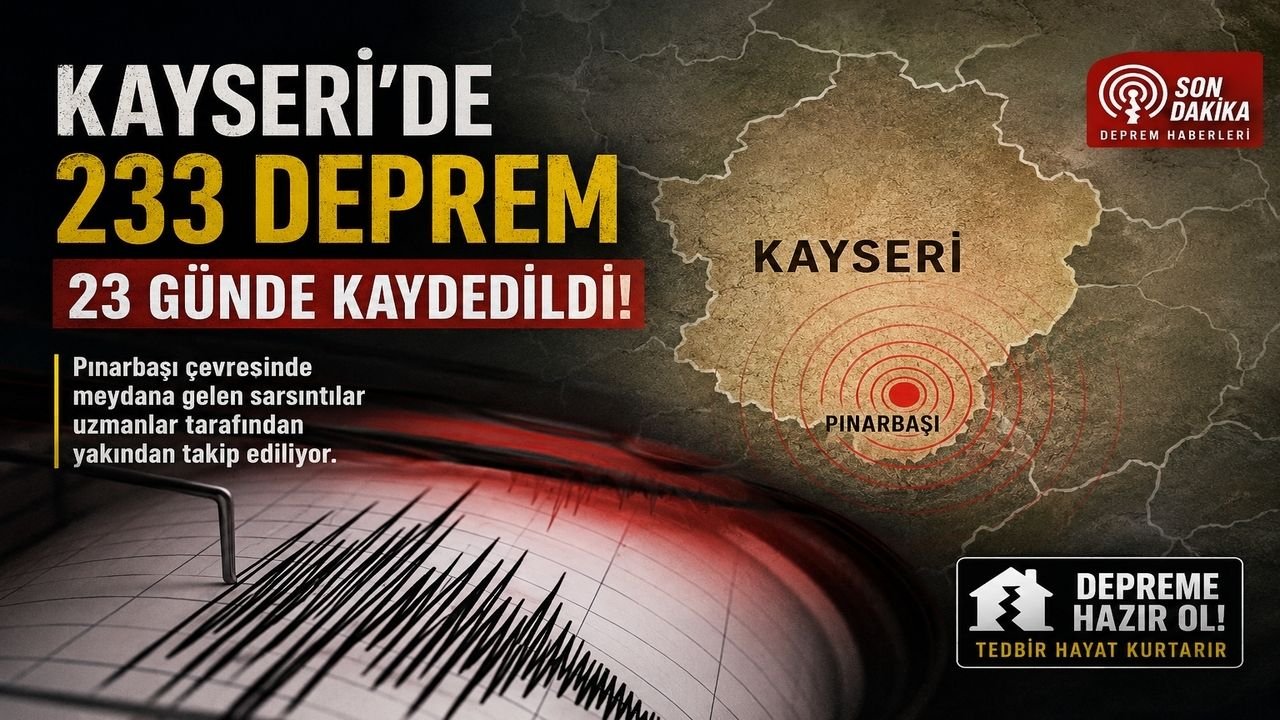 Kayseri'de 233 Deprem