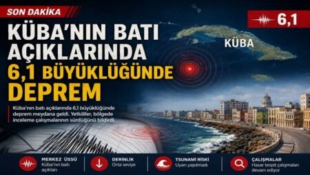 Küba’nın Batı Açıklarında 6.1 Büyüklüğünde Deprem Meydana Geldi