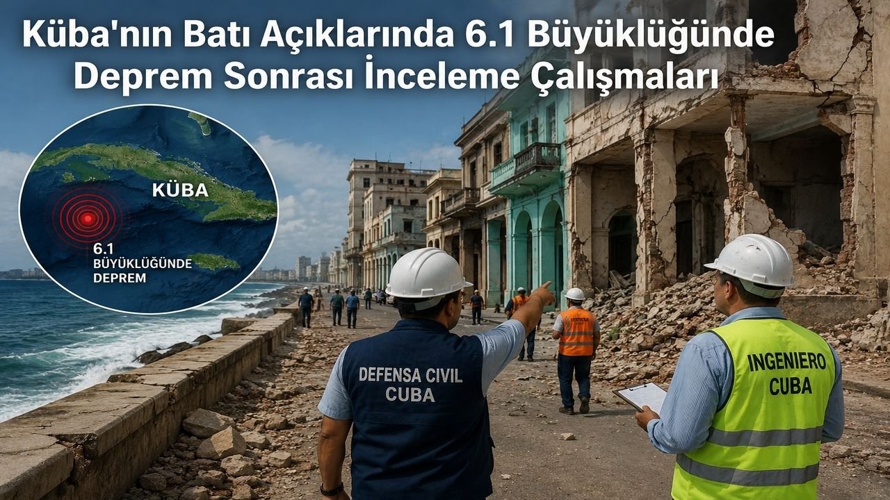 Küba'nın Batı Açıklarında 6.1 Büyüklüğünde Deprem