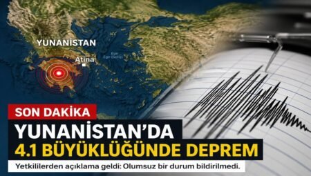 Yunanistan’da 4.1 Büyüklüğünde Deprem Meydana Geldi
