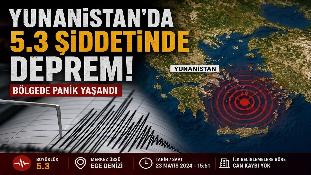 Yunanistan'da 5.3 Şiddetinde Deprem