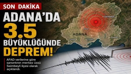 Adana’da 3.5 Büyüklüğünde Deprem Oldu