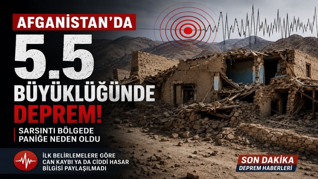 Afganistan'da 5.5 Büyüklüğünde Deprem
