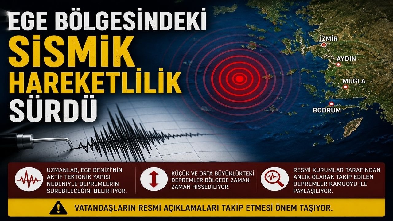 Bodrum Açıklarında 3.5 Büyüklüğünde Deprem