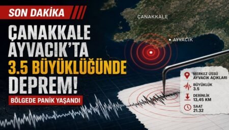 Çanakkale Ayvacık’ta 3.5 Büyüklüğünde Deprem Kısa Süreli Paniğe Neden Oldu