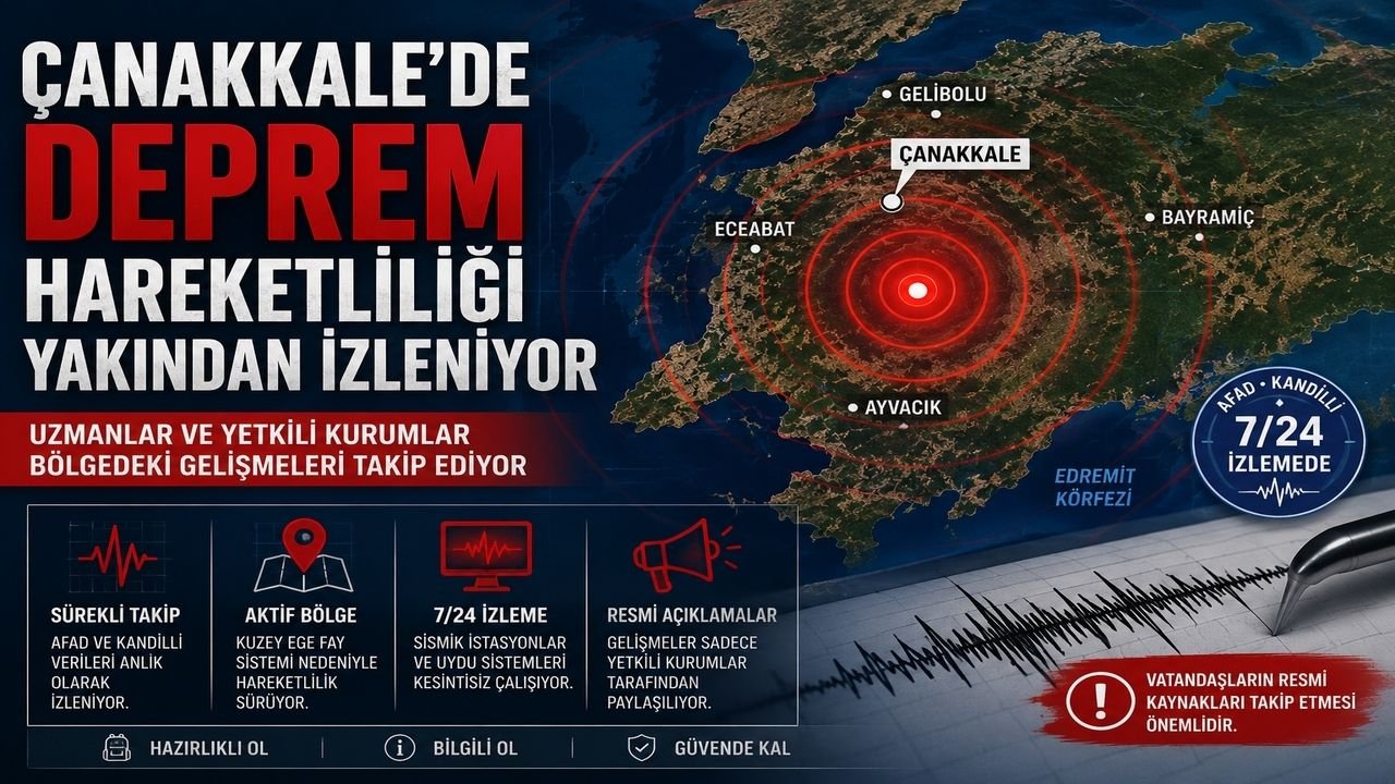 Çanakkale Ayvacık'ta 3.5 Büyüklüğünde Deprem 