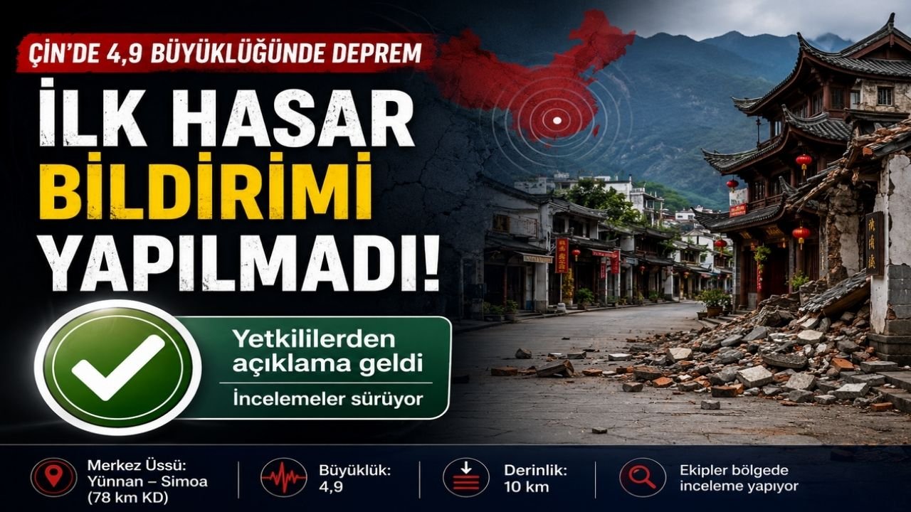 Çin'de 4.9 Büyüklüğünde Deprem