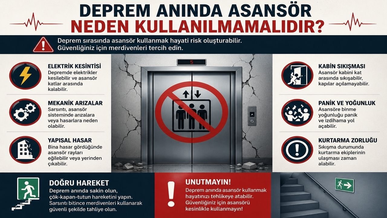 Deprem Esnasında Asansör Kullanılır mı