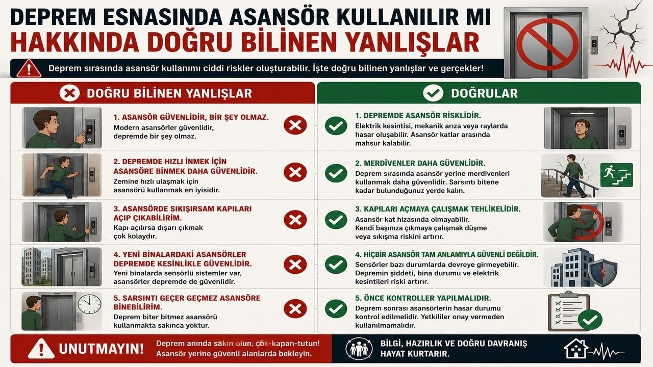 Deprem Esnasında Asansör Kullanılır mı