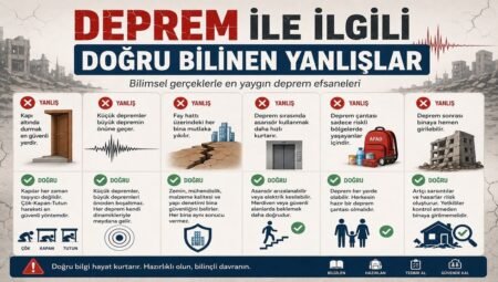 Deprem ile İlgili Doğru Bilinen Yanlışlar: Bilimsel Gerçeklerle En Yaygın Deprem Efsaneleri