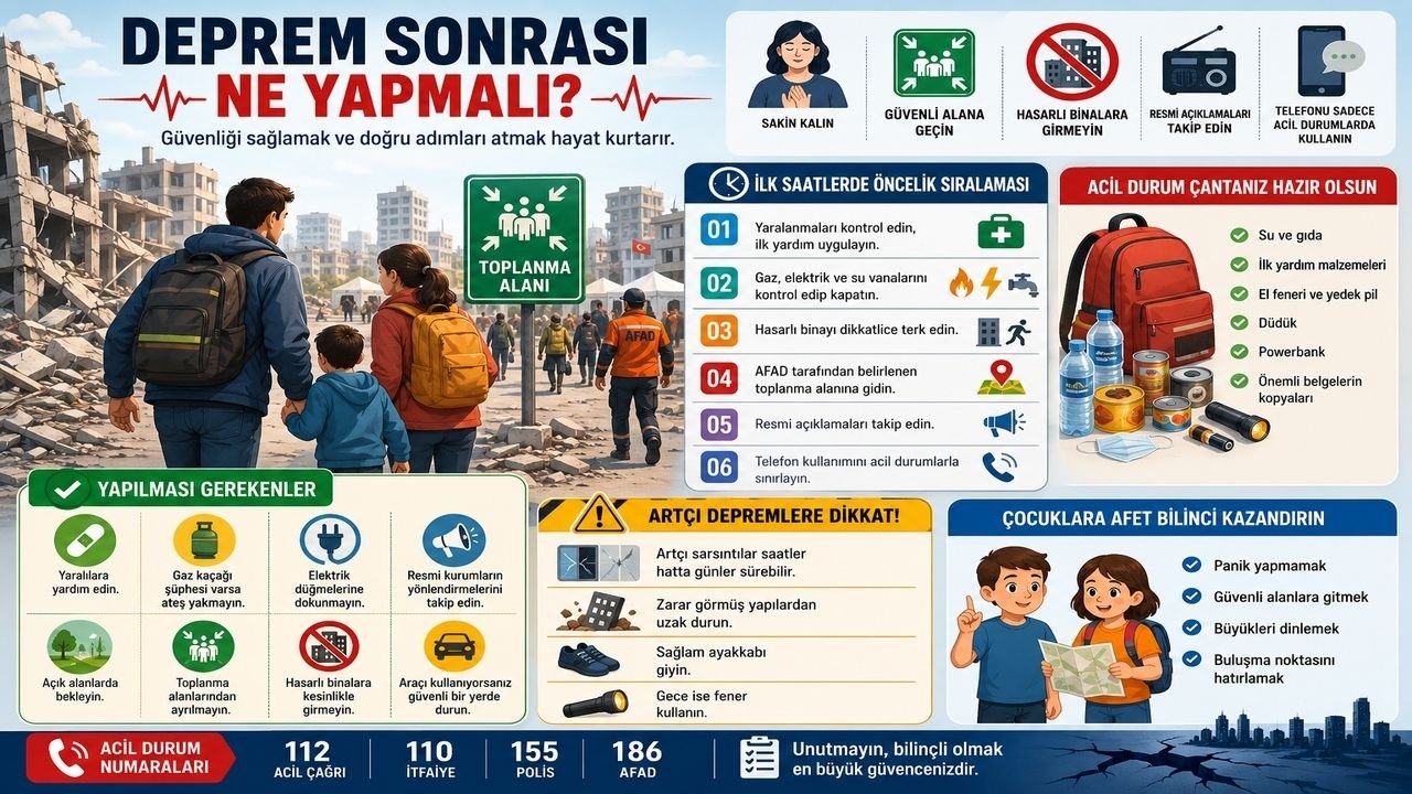 Deprem Sonrası Ne Yapmalı