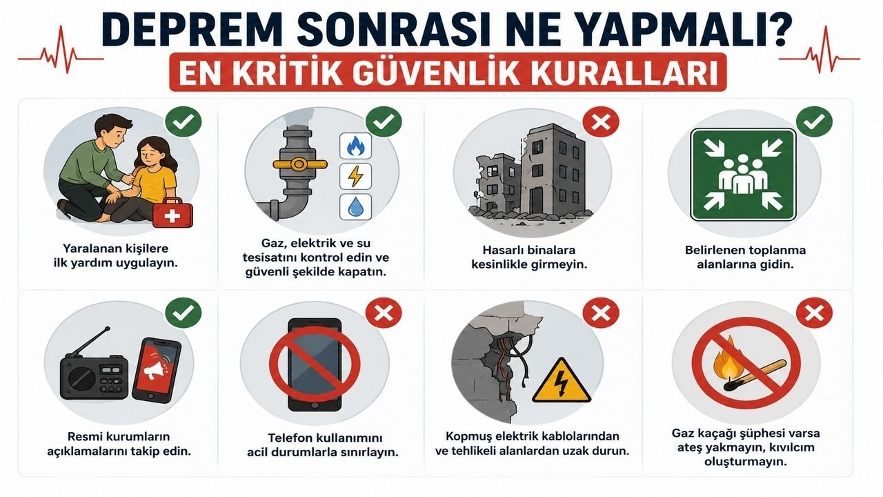 Deprem Sonrası Ne Yapmalı