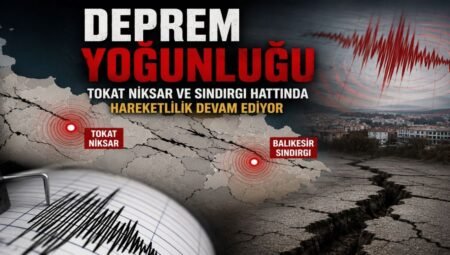 Deprem Yoğunluğu Tokat Niksar ve Sındırgı Hattında Dikkat Çekti
