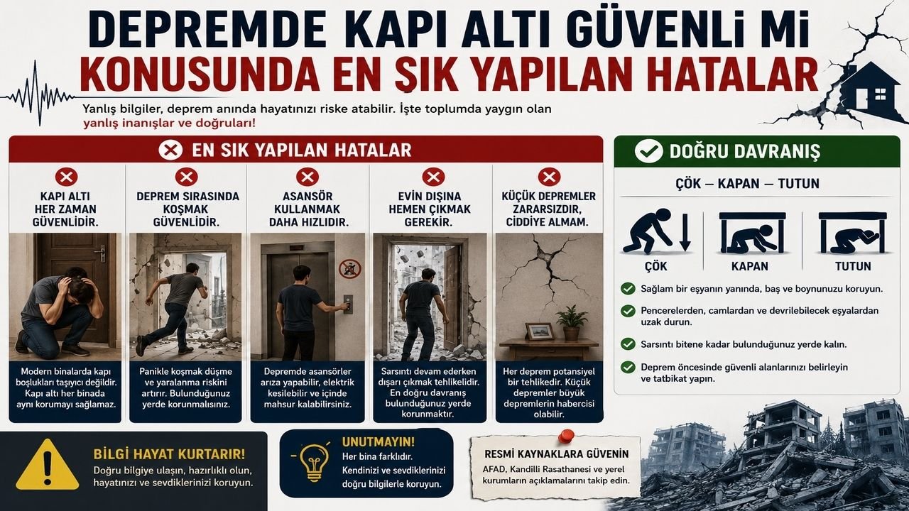Depremde Kapı Altı Güvenli mi