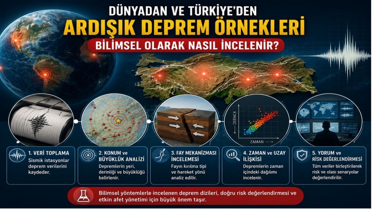 Dünyadan ve Türkiye'den Ardışık Deprem Örnekleri