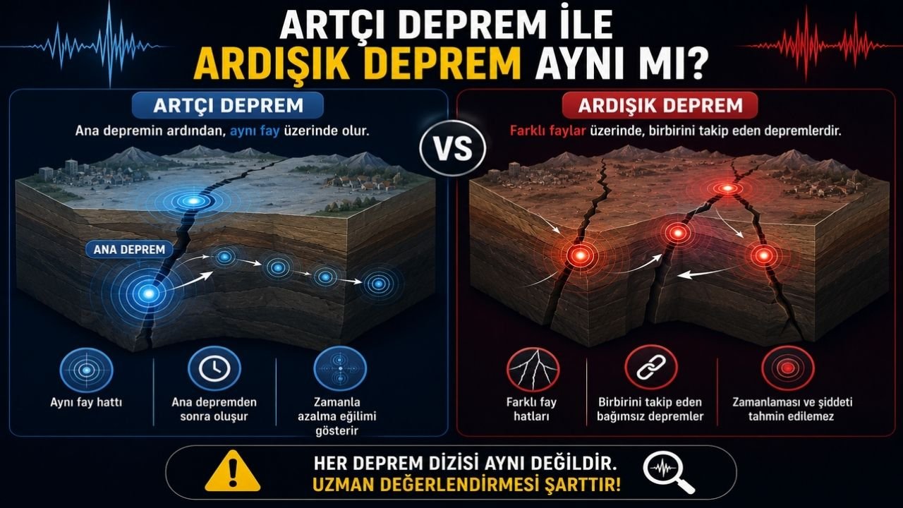 Dünyadan ve Türkiye'den Ardışık Deprem Örnekleri