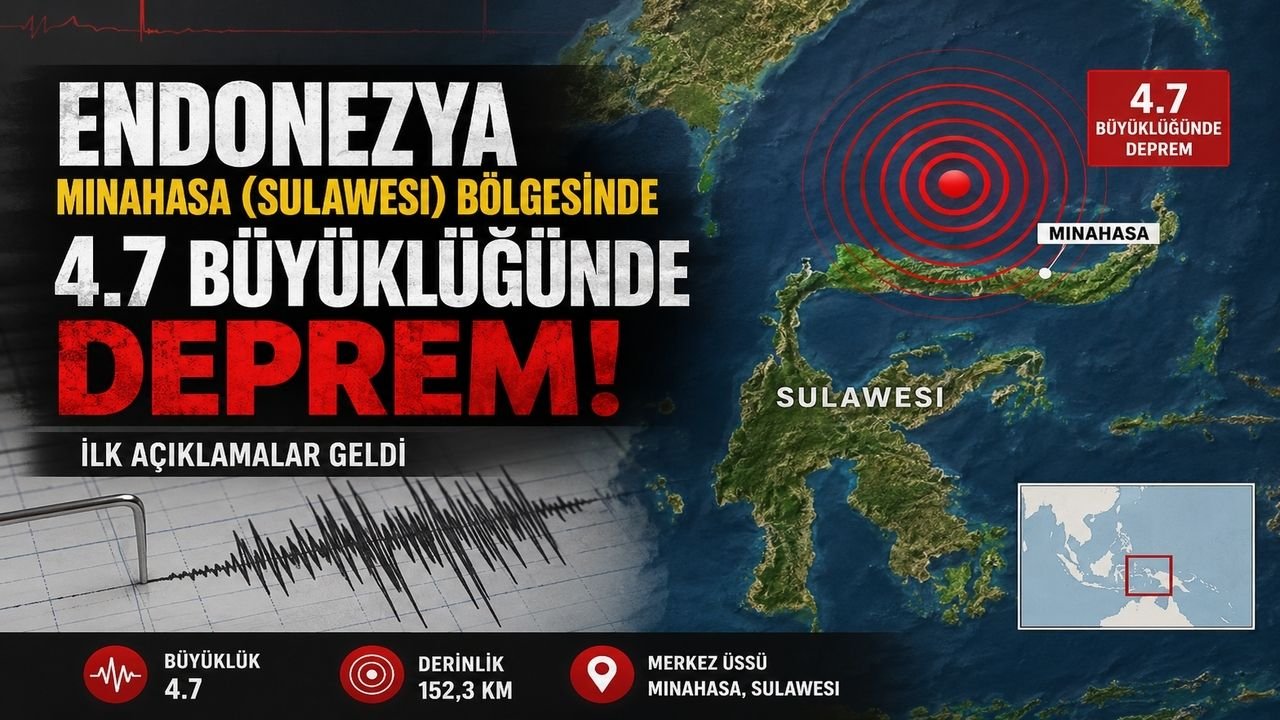 Endonezya Minahasa (Sulawesi) Bölgesinde 4.7 Büyüklüğünde Deprem