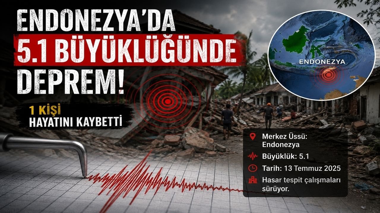 Endonezya'da 5.1 Büyüklüğünde Deprem