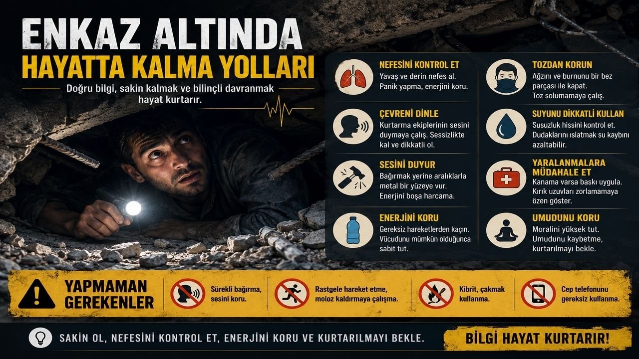 Enkaz Altında Hayatta Kalma Yolları