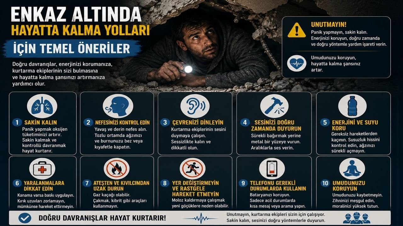 Enkaz Altında Hayatta Kalma Yolları