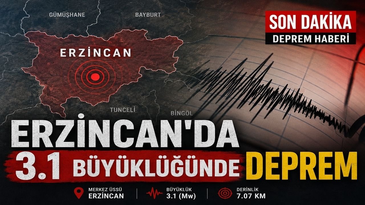 Erzincan’da 3.1 Büyüklüğünde Deprem