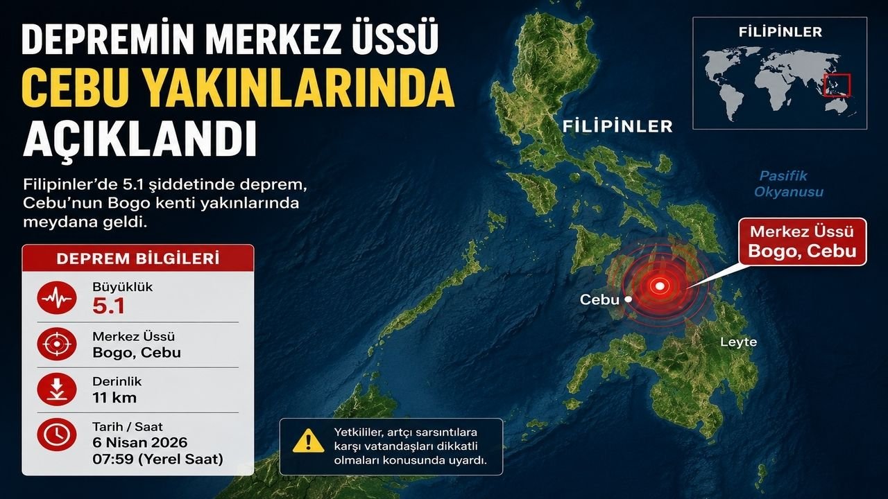 Filipinler'de 5.1 Şiddetinde Deprem