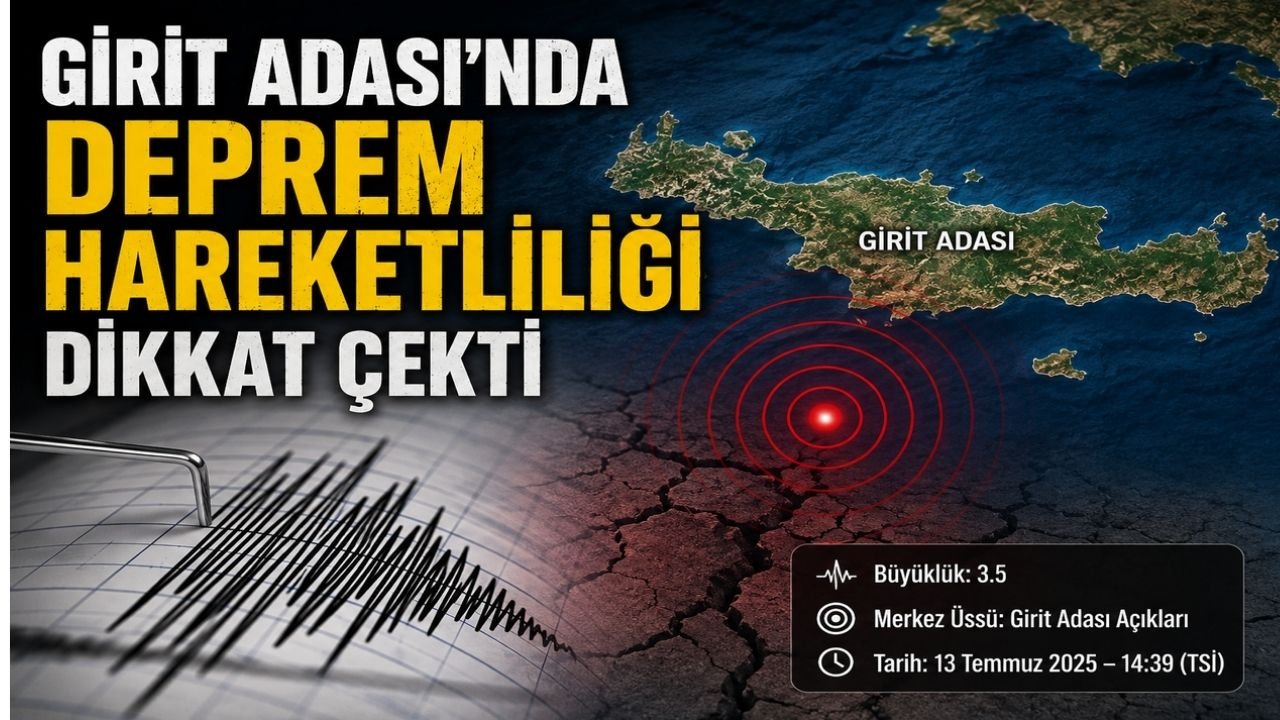Girit Adası Açıklarında 3.5 Büyüklüğünde Deprem