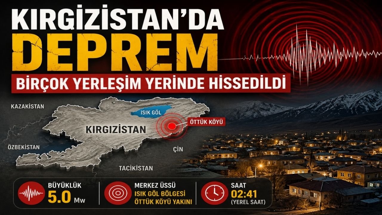 Kırgızistan'da 5 Büyüklüğünde Deprem