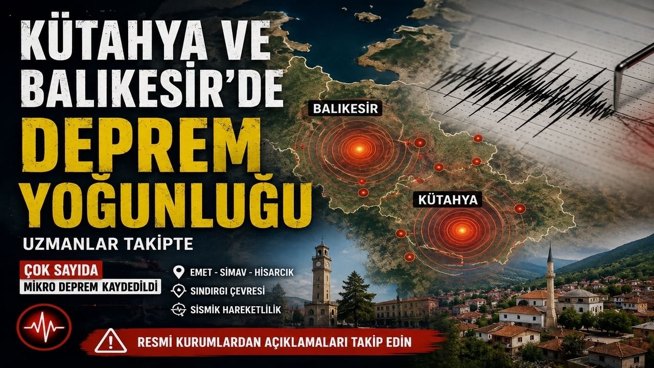 Kütahya ve Balıkesir'de Deprem Yoğunluğu
