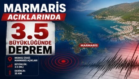 Marmaris Açıklarında 3.5 Büyüklüğünde Deprem Korkuttu